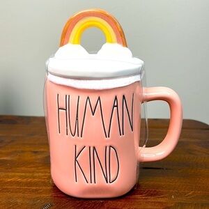 Rae Dunn “Human Kind” with Rainbow Topper Mug